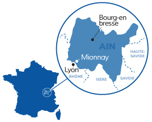 Localisation de Mionnay en France