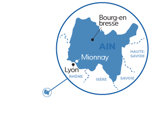 Localisation de Mionnay en France